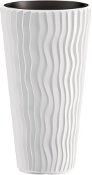 Prosperplast Sandy Slim fehér virágcserép 30 cm