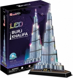 Világító 3D puzzle Burdzs Kalifa, 136 darab
