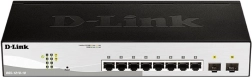 D-Link DGS-1210 Smart+ gigabites szintű switch 8xGE 2xSFP porttal