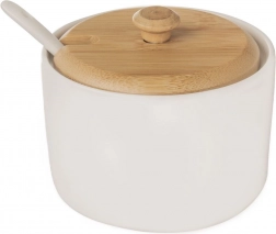 Porcelán cukortartó kanállal WHITELINE 240 ml