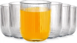 250 ml-es poharak, bordázott üveg, 6 darabos Vilde készlet