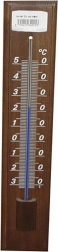 Kültéri hőmérő, pácolt fa, 32 cm