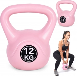 Kettlebell 12 kg rózsaszín otthoni edzéshez MODERNHOME