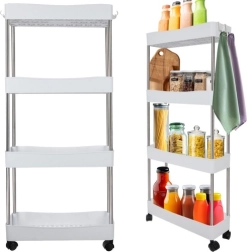 Mobil konyhai és fürdőszobai guruló polc RUHHY