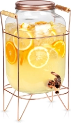 Üveg italadagoló csappal és állvánnyal, 8 l