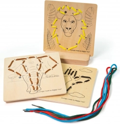 Bigjigs Toys fűzés számok szerint – vadállatok