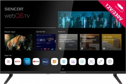 Sencor 32" HD Ready webOS televízió 12 V-os táppal