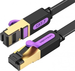Lapos UTP CAT7 hálózati kábel Vention ICABJ RJ45 Ethernet 10 Gbps 5 m fekete