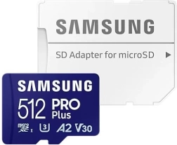 Samsung Pro Plus microSDXC 512GB 180/130 MB/s UHS-I U3 memóriakártya