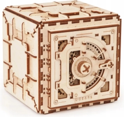 Fa mechanikus széf UGEARS – 3D kirakó 179 darabbal