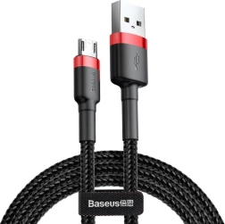 Baseus Cafule USB-A–Micro USB kábel 1 m, 2,4 A, piros–fekete