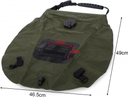 20 l-es napelemes kempingzuhany hőmérséklet‑jelzővel