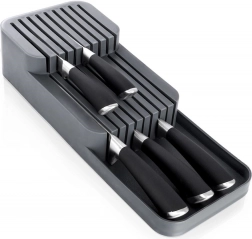 Késrendező fiókba, szürke, két szintes