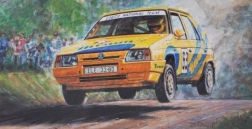Škoda Favorit Rallye 96 autómodell 1:72 méretarányban