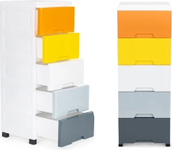 Gurítható polcos szekrény 5 kihúzható fiókkal modernhome