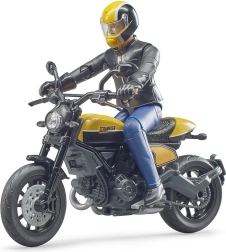 Bruder bworld Scrambler DUCATI Cafe Racer motorkerékpár motorossal 1:16
