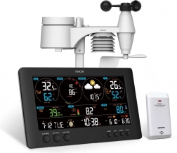 professzionális wifi időjárás‑állomás nagy, 21,4 cm‑es lcd kijelzővel