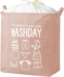 Rózsaszín összecsukható szennyestartó