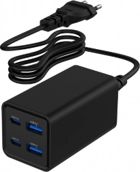 Univerzális töltő 65W GaN 2xUSB-A 2xUSB-C gyors töltés fekete