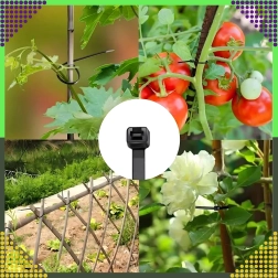 Erős fekete kábelkötegelők 4 × 100 mm, 50 db