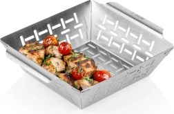 Vilde perforált rozsdamentes grillező kosár 22 × 18,5 × 6 cm