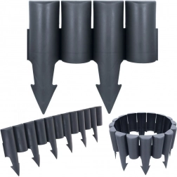 Grafitszürke kerti paliszád 25 cm