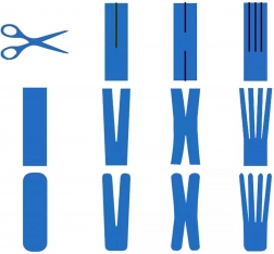 Kineziológiai tapasz 5 m × 5 cm – sárga