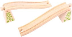 Felüljáró sínek pillérekkel, 2 db – Bigjigs Rail