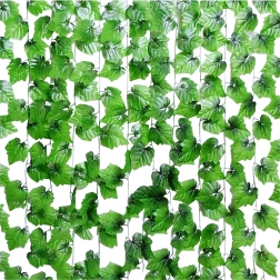 12 db mű borostyán – falra és erkélyre való girland, függő dekoráció 27,6 m