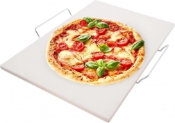 Samott pizza kő állvánnyal, 2 részes szett