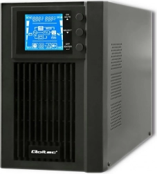 Qoltec UPS tartalék áramforrás, online, tiszta szinusz hullám, 1KVA, 800W, LCD, USB