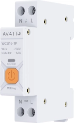 Okos Wi‑Fi kismegszakító Avatto WCB16-1P fogyasztásméréssel
