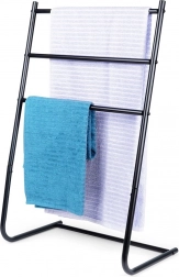 Vilde szabadon álló fekete fém törölközőtartó