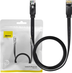 Baseus ethernet hálózati kábel, RJ45, 1,5 m, fekete