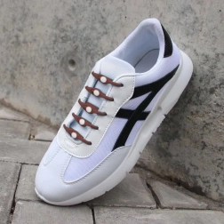 Szilikon cipőfűző 14 db - barna