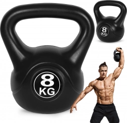 Kettlebell 8 kg ModernHome – műanyag kettlebell erősítéshez és rehabilitációhoz