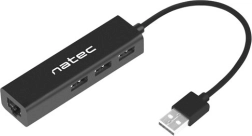 USB hub NATEC Dragonfly – 3× USB 2.0 és RJ45