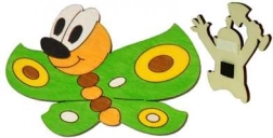 DODO fa dekorációs mágnes – zöld pillangó 10 × 7 cm