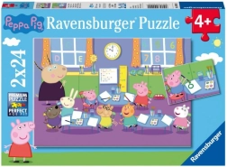 Ravensburger Peppa malac puzzle 2×24 darab – osztályterem