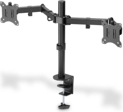 Dupla asztali monitor tartó klippel 15"-32", fekete