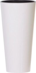 Tubus Slim fehér virágcserép 25 cm