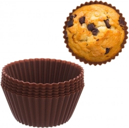 Barna szilikon muffin formák 5,5 cm, 6 db-os készlet ORION