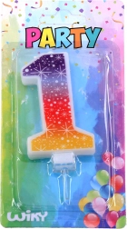 Parti gyertya 1-es szám csillagokkal