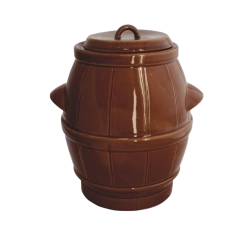 5 l barna kerámia fermentáló hordó vízzárral