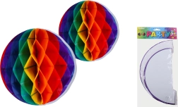 Színes papír gömbök felakasztásra 30 és 25 cm