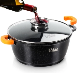 Gránit lábas üvegfedővel TERRUNA AROMA 28 cm, 5,8 l