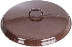 Zománcozott fedő barna 32 cm