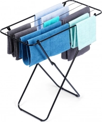 Összecsukható fém ruhaszárító 93 × 43 × 88 cm, fekete