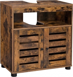 Rusztikus mosdóállvány állítható polccal