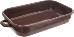 Zománcozott téglalap alakú tepsi Brown 2,2 l, 34 × 18,5 × 6,5 cm